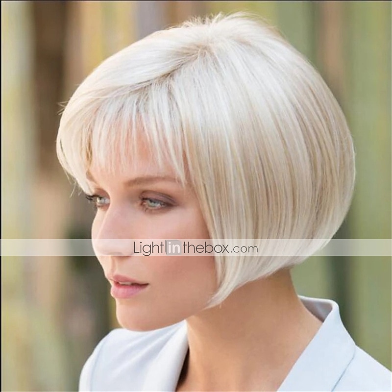 blonde pruiken voor vrouwen synthetische pruik krullend matte bob pruik korte roomwitte synthetisch haar 6 inch vrouwen modieuze ontwerp gemakkelijk dressing wit 2025 - $24.99 –P4