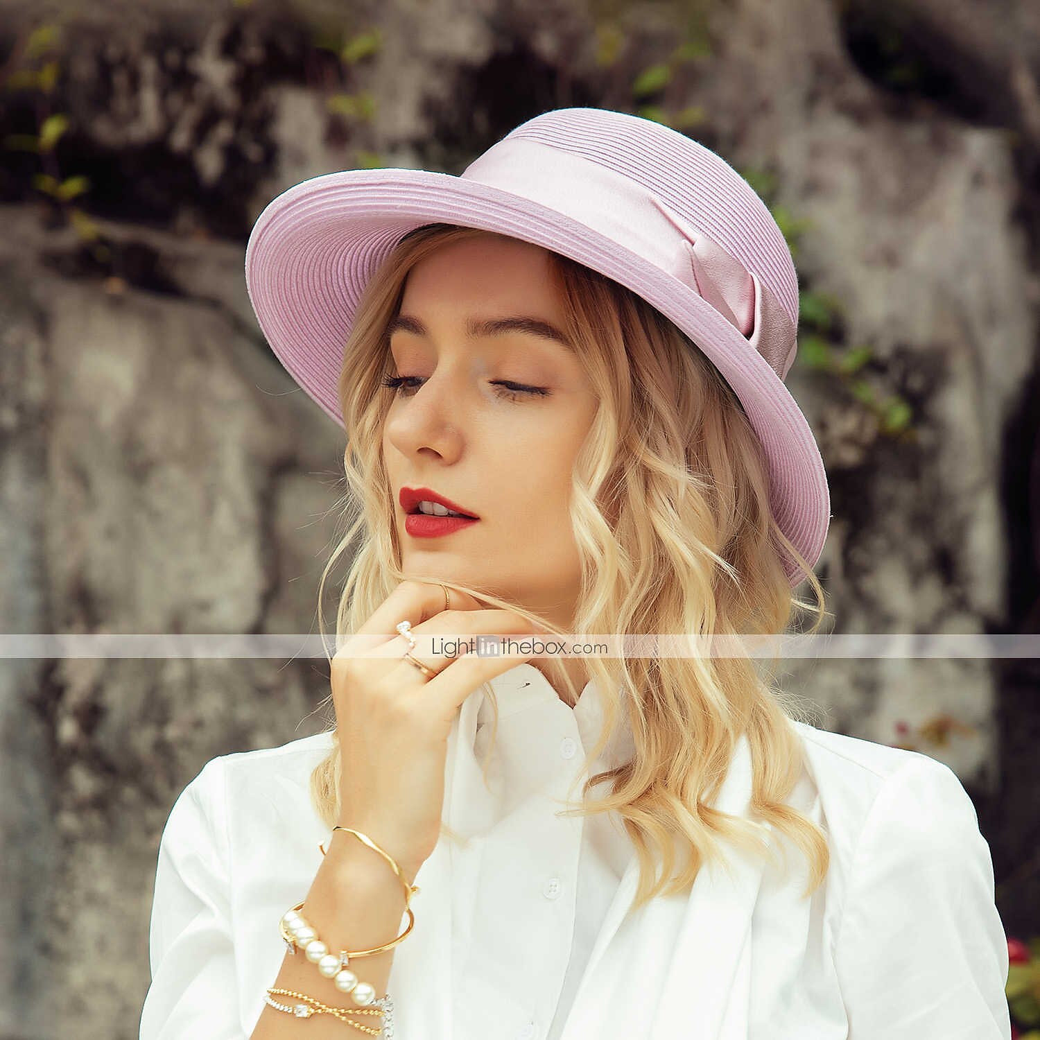 chapeaux élégants en polyester avec nœud papillon 1pc casque décontracté de 2025 ? $27.99 –P3