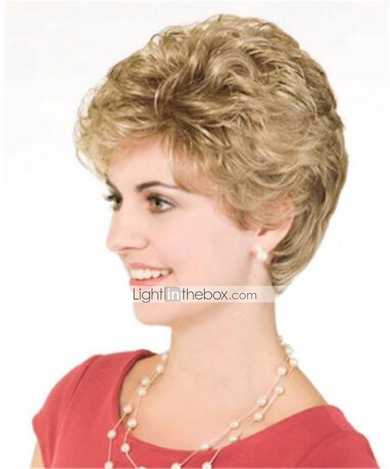 Synthetic Wig Curly Matte Short Bob Wig Short Light golden Synthetic Hair 6 inch Women's Best Quality curling Fluffy Blonde 2025 - $24.99 –P3