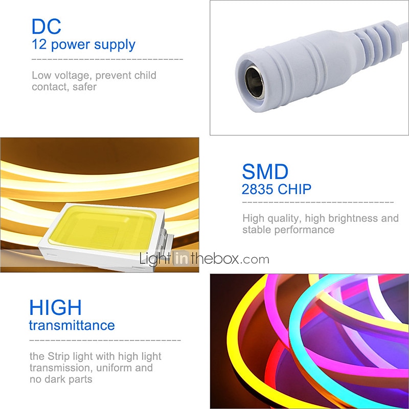 1pc 1M Neon 12V LED Makeup Dressing Table Espejo Lights LED Strip light Vanity Lamp Mirror Illuminated Flexible Tape 2025 - $11.49 –P4