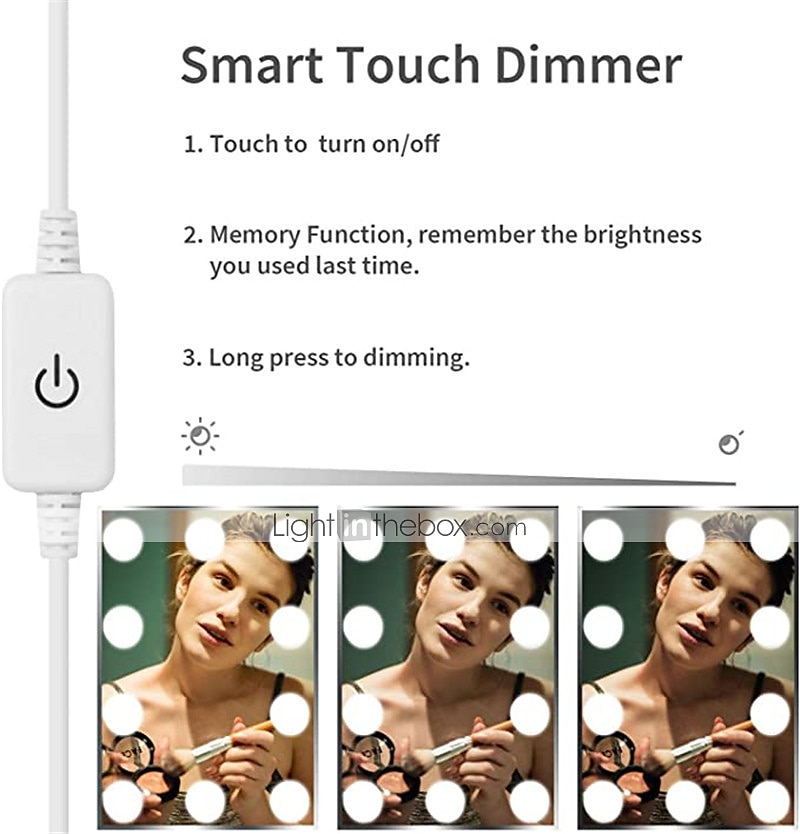 1set LED Makeup Mirror Light Vanity LED Light Bulbs Cosmetic Lighted Make up Mirrors Bulb Bright Lights Wall Lamp for Dressing Table 2025 - $26.99 –P4