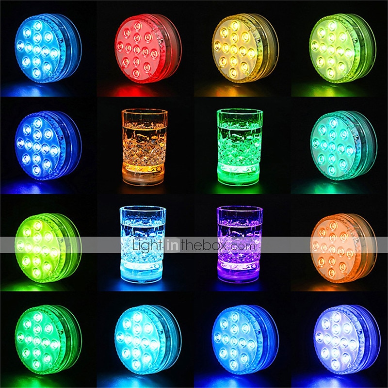 2025年 水中水中LEDプール池ライト1/2/4パック、リモートrf防水、磁石付き吸引カップ色変更噴水ライト電池式  コレクション – $21.99 -P5