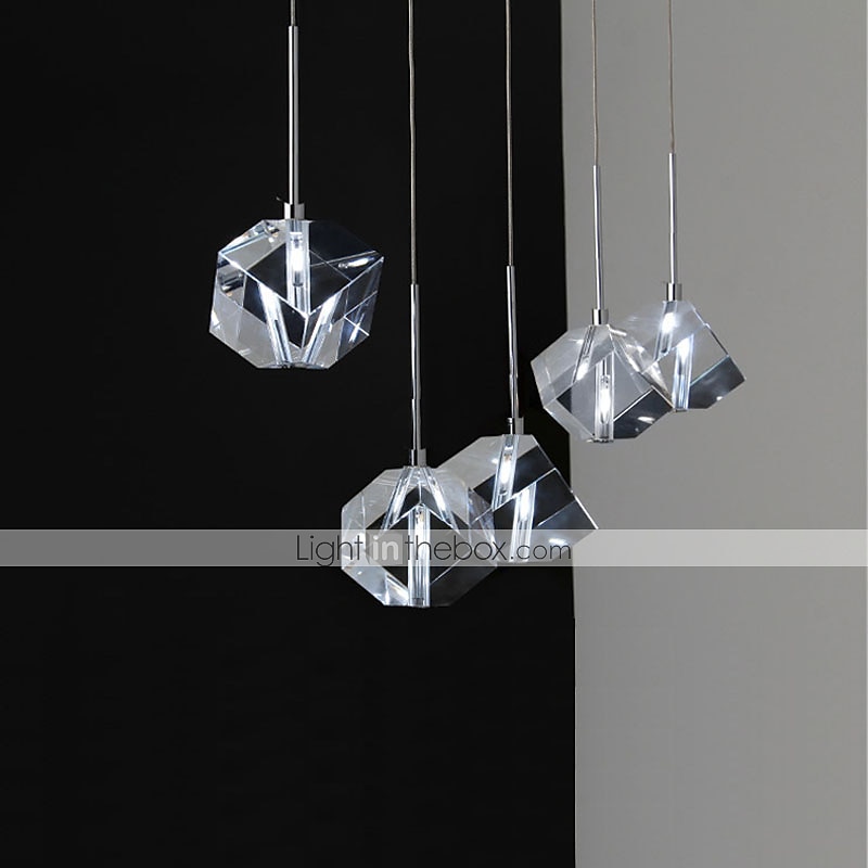 1-licht 9cm kristal mini hanglamp led metalen mini gegalvaniseerde eilandverlichting moderne eigentijdse stijl keuken eetkamer thuis bar licht 110-120v 220-240v 2025 - $93.99 –P13