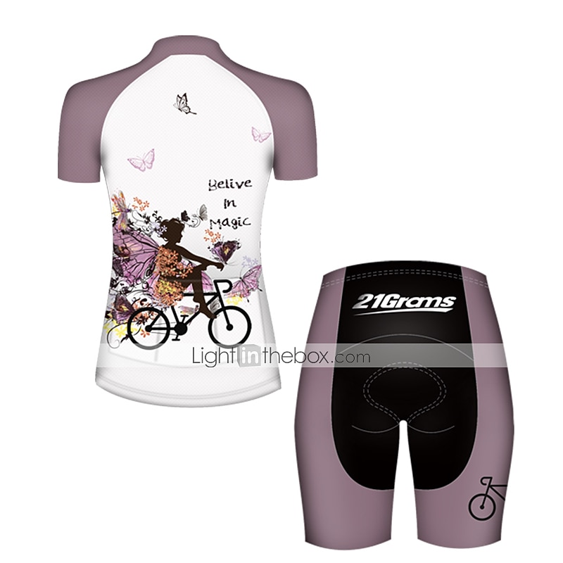 Pentru femei Jersey de ciclism cu pantaloni scurți Manșon scurt Ciclism montan Ciclism stradal Vară Primăvară Toamnă Albastru piscină Galben Roz Îmbujorat Fluture Cu model Floral Botanic Amuzant 2026 - $41.99 –P1