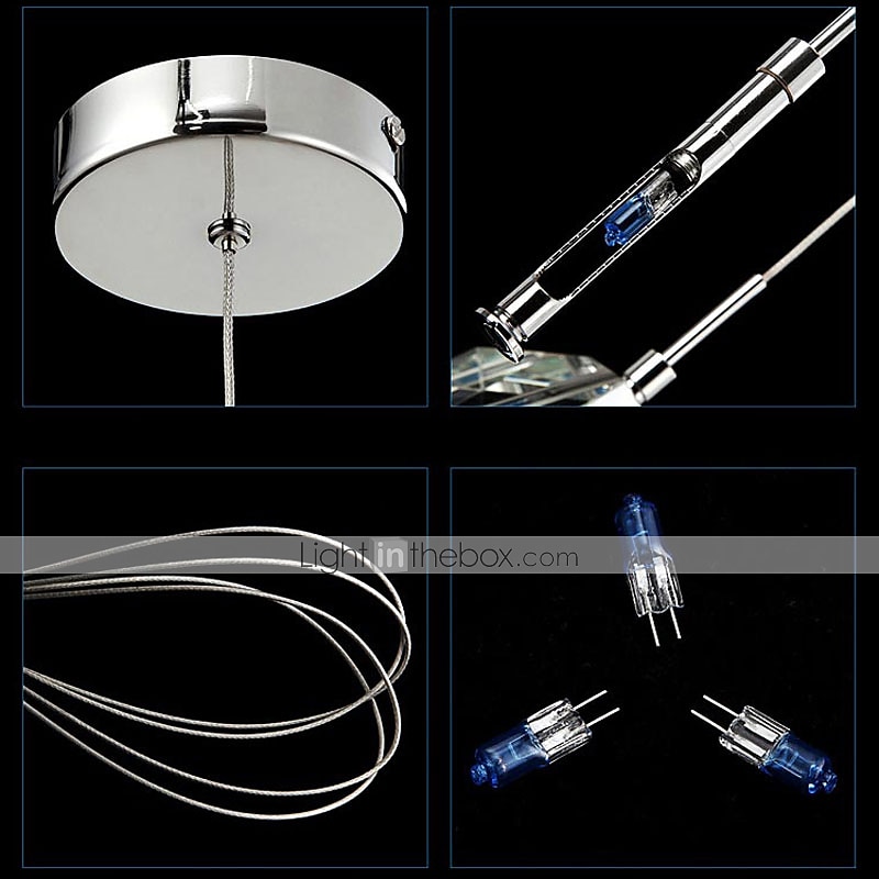 1-licht 9cm kristal mini hanglamp led metalen mini gegalvaniseerde eilandverlichting moderne eigentijdse stijl keuken eetkamer thuis bar licht 110-120v 220-240v 2025 - $93.99 –P12