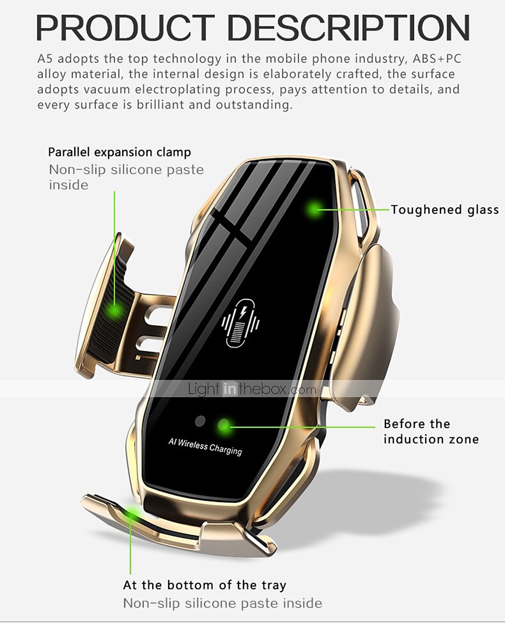 Smart Sensor Car Phone Holder Fast Charging Wireless Chargers Infrared Sensor Automati Clamping Fast Charging Phone Holder Mount Car Charger For iPhone Huawei Samsung 2025 - $36.99 –P6