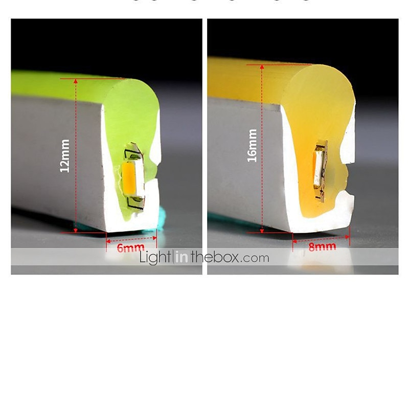 2м 6.6фута неоновые световые полосы 240LEDs 2835 SMD теплого белого цветного DIY Новый год бар постельное белье вечеринки водонепроницаемые нарезаемые декоративные 12V 2026 - $19.99 –P2