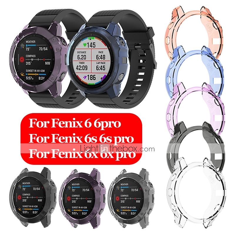 Чехол для часов Совместим с Garmin Garmin Fenix 6 / Fenix 6 Pro / Fenix 6S / Fenix 6S Pro / Fenix 6X / Fenix 6X Pro Ударопрочный чехол ТПУ Часы Крышка 2025 - $11.99 –P1