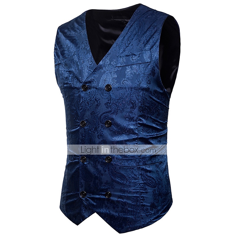 Vintage Gothic Royal Style Masquerade Vest Waistcoat Plague Doctor Jacquard Jacquard Men's Christmas Halloween Carnival Event / Party Carnival of Venice Adults' Vest 2025 - $37.99 –P8