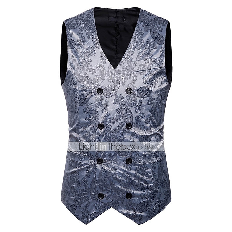 Vintage Gothic Royal Style Masquerade Vest Waistcoat Plague Doctor Jacquard Jacquard Men's Christmas Halloween Carnival Event / Party Carnival of Venice Adults' Vest 2025 - $37.99 –P1