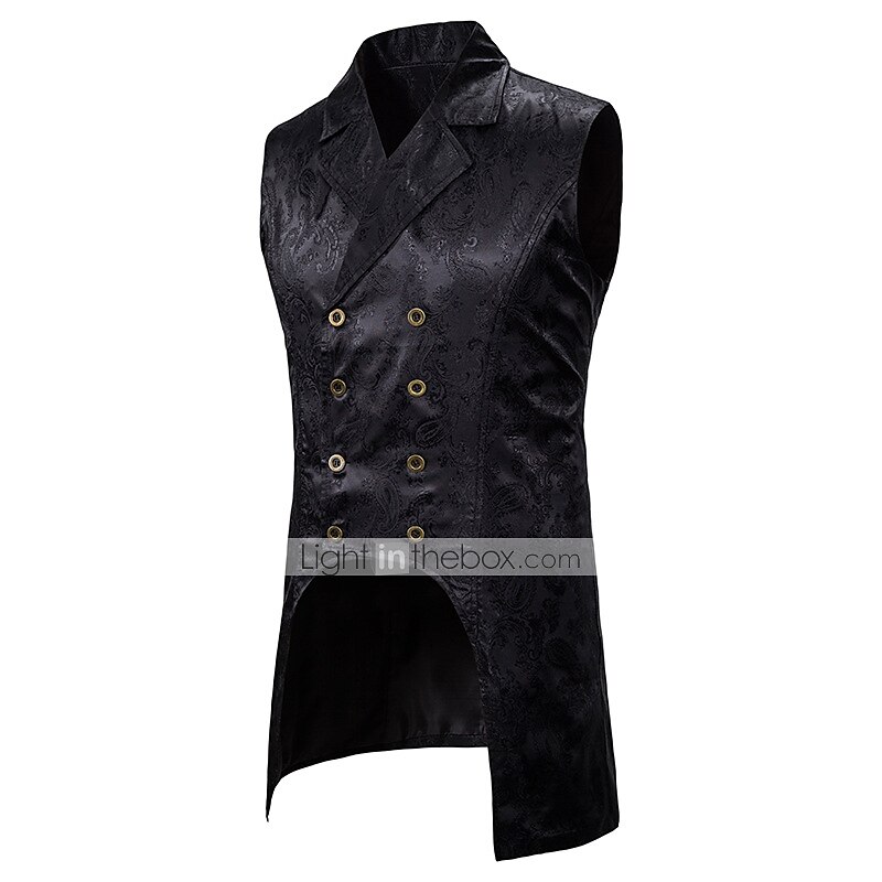 Weihnachten Vintage Mode Mantel Maskerade Weste Prinz Pestdoktor Edelmann Jacquard Jacquard Herren königlich Steampunk Halloween Karneval Maskerade Veranstaltung / Fest Erwachsene Weste 2025 - $37.99 –P5