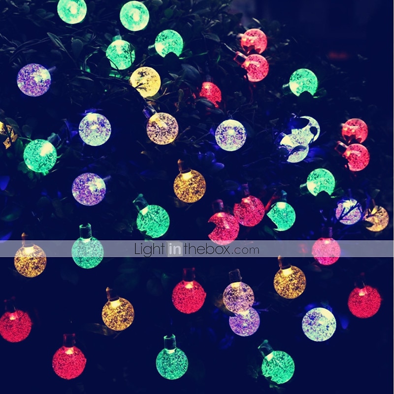 Elegant Wedding Party Reception Solar LED String Lights - 5-30M Crystal Globe, 8 Modes, Waterproof Solar Patio Lights for Garden, Yard, Porch Decor Warm White, Blue, White, RGB 2025 - $20.99 –P6