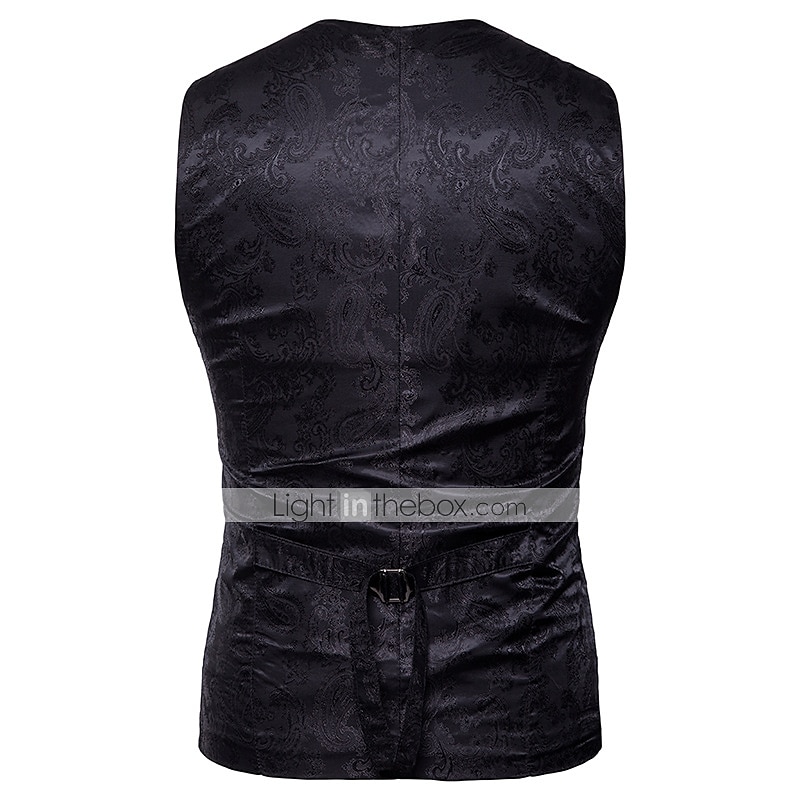 Vintage Gothic Royal Style Masquerade Vest Waistcoat Plague Doctor Jacquard Jacquard Men's Christmas Halloween Carnival Event / Party Carnival of Venice Adults' Vest 2025 - $37.99 –P15