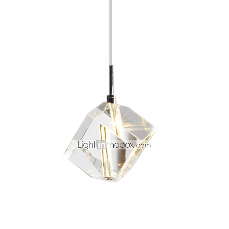 1-licht 9cm kristal mini hanglamp led metalen mini gegalvaniseerde eilandverlichting moderne eigentijdse stijl keuken eetkamer thuis bar licht 110-120v 220-240v 2025 - $93.99 –P6