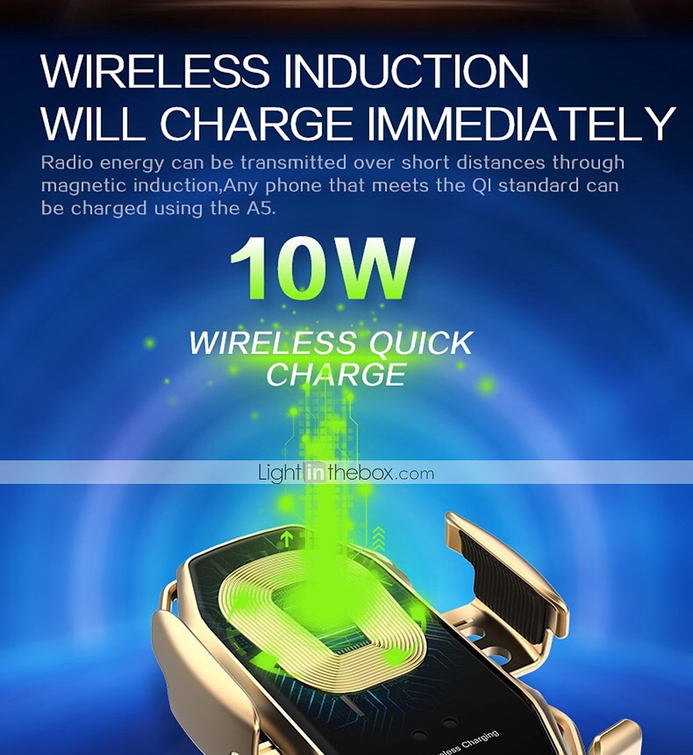 Smart Sensor Car Phone Holder Fast Charging Wireless Chargers Infrared Sensor Automati Clamping Fast Charging Phone Holder Mount Car Charger For iPhone Huawei Samsung 2025 - $36.99 –P4