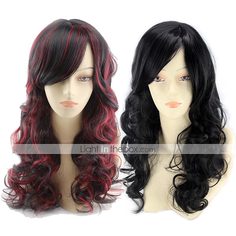 parrucche bionde per le donne parrucca sintetica onda del corpo ondulata con frangetta parrucca parte laterale delle donne capelli sintetici parrucche bionde biondo lungo nero / rosso biondo nero 22 del 2025 a $21.99 –P6