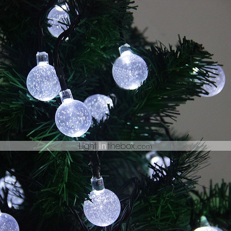 Elegant Wedding Party Reception Solar LED String Lights - 5-30M Crystal Globe, 8 Modes, Waterproof Solar Patio Lights for Garden, Yard, Porch Decor Warm White, Blue, White, RGB 2025 - $20.99 –P8