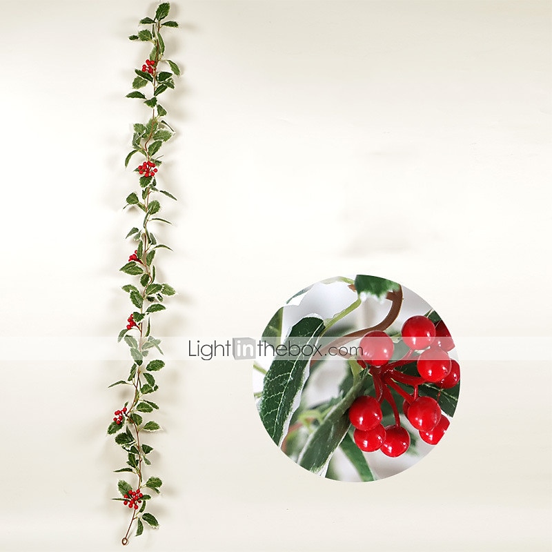 2025年 2m 20leds 赤いベリー ストリング ライト ガーランド 手作り LED アイビー リーフ 銅 ライト クリスマス ギフト ホリデー ツリー ホームデコレーション 照明 (バッテリーなし)  コレクション – $18.49 –P3