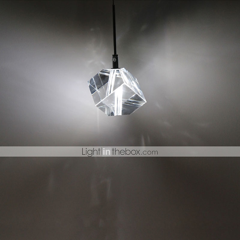 1-licht 9cm kristal mini hanglamp led metalen mini gegalvaniseerde eilandverlichting moderne eigentijdse stijl keuken eetkamer thuis bar licht 110-120v 220-240v 2025 - $93.99 –P15