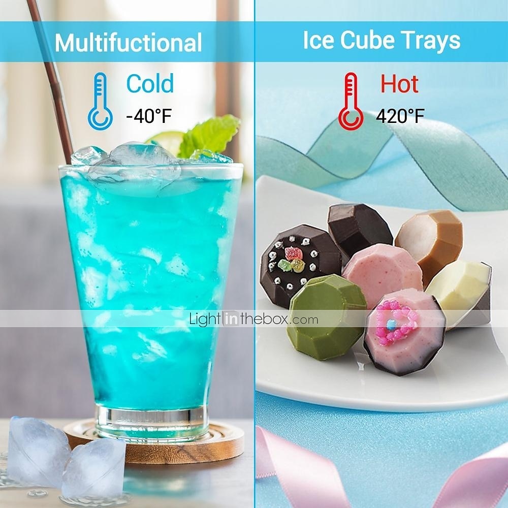 4 сетки алмазный лоток для кубиков льда многоразовые кубики льда силиконовые формы для мороженого формы шоколада формы виски вечеринка бар инструменты 2026 - $9.99 –P3