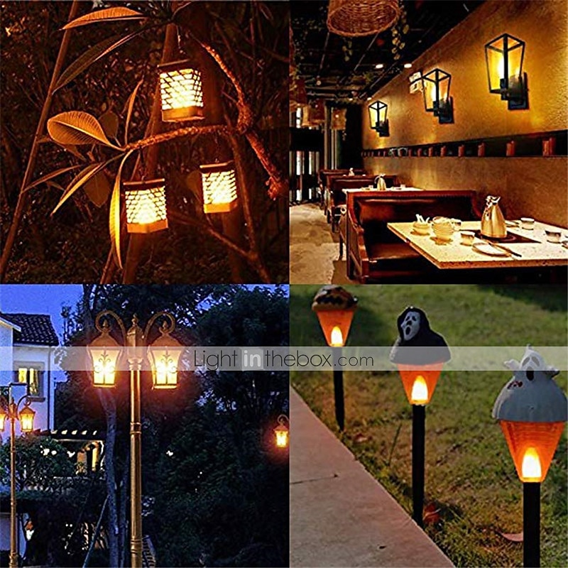 4db led tűz láng izzó e12 c35 3w meleg fehér led csillár izzók lángmentesen villódzó rendezvényekhez fesztivál karácsonyi ünnep dekoráció 3 mód 2025 - $37.99 –P2
