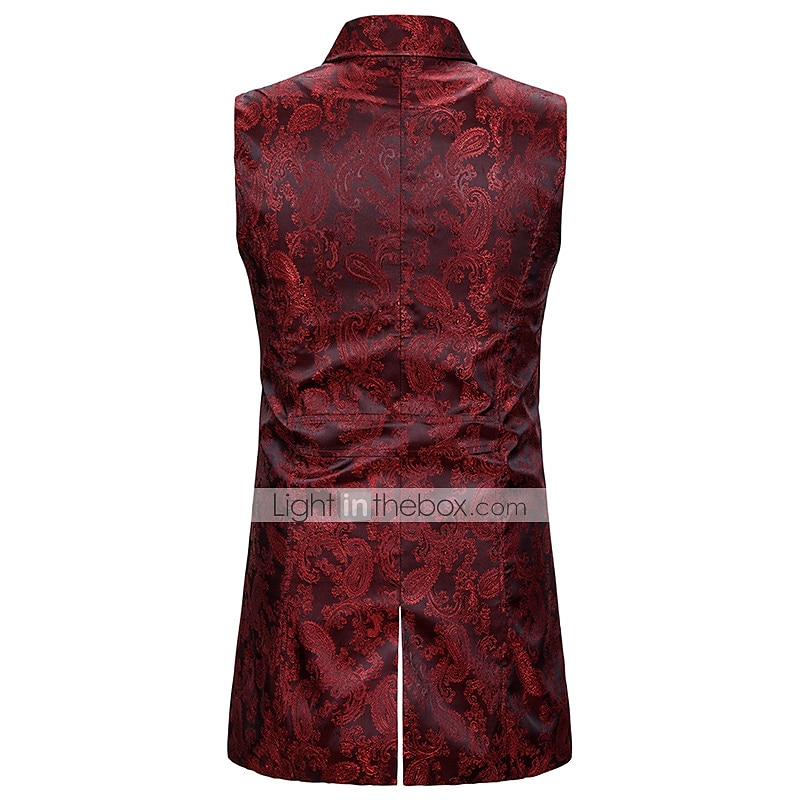 Weihnachten Vintage Mode Mantel Maskerade Weste Prinz Pestdoktor Edelmann Jacquard Jacquard Herren königlich Steampunk Halloween Karneval Maskerade Veranstaltung / Fest Erwachsene Weste 2025 - $37.99 –P9