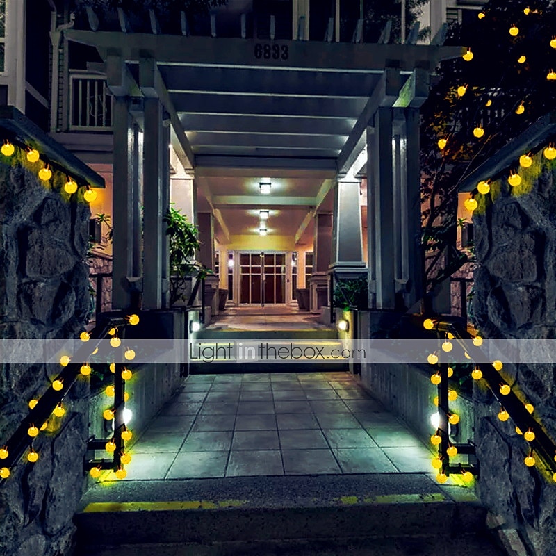 Elegant Wedding Party Reception Solar LED String Lights - 5-30M Crystal Globe, 8 Modes, Waterproof Solar Patio Lights for Garden, Yard, Porch Decor Warm White, Blue, White, RGB 2025 - $20.99 –P3