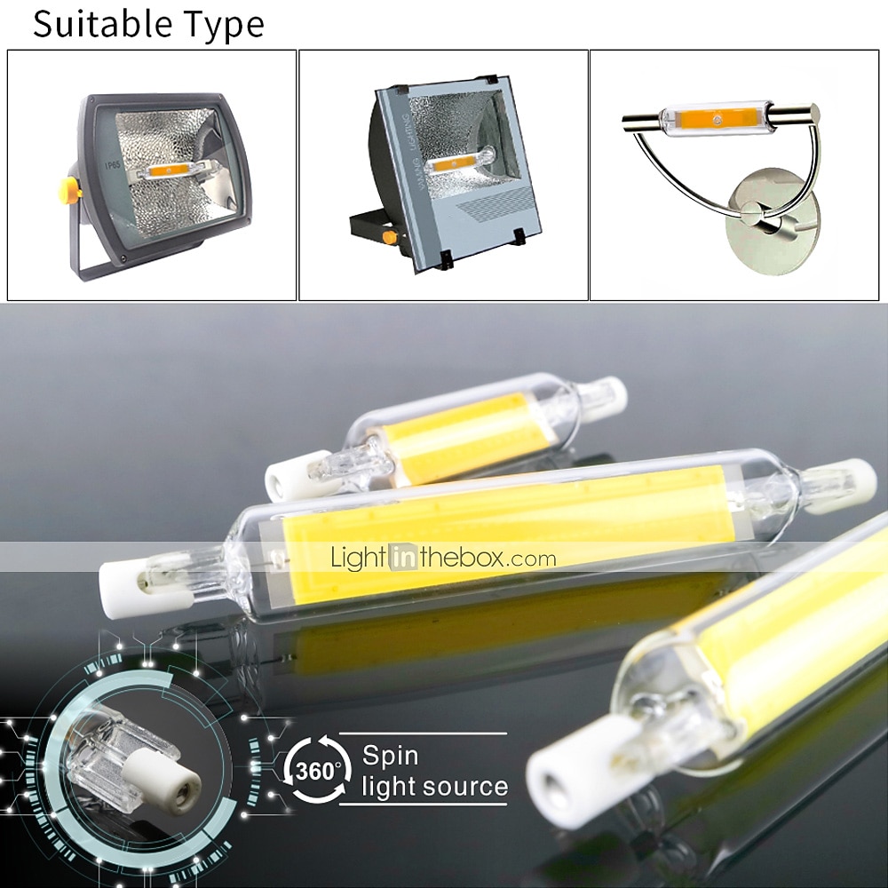R7S LED COB Light Bulb 78MM 3W 5W 118MM 7W 12W J78 J118 Double Ended Flood Light Landscape Lights Warm Cold White AC 110V 220V 2026 - $11.49 –P5