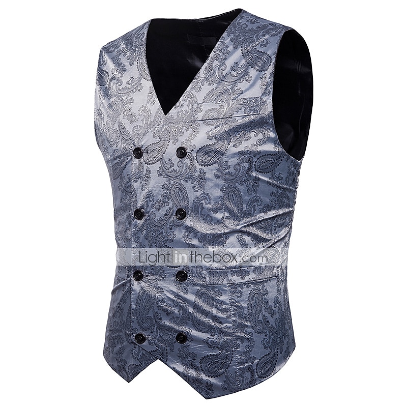 Vintage Gothic Royal Style Masquerade Vest Waistcoat Plague Doctor Jacquard Jacquard Men's Christmas Halloween Carnival Event / Party Carnival of Venice Adults' Vest 2025 - $37.99 –P2