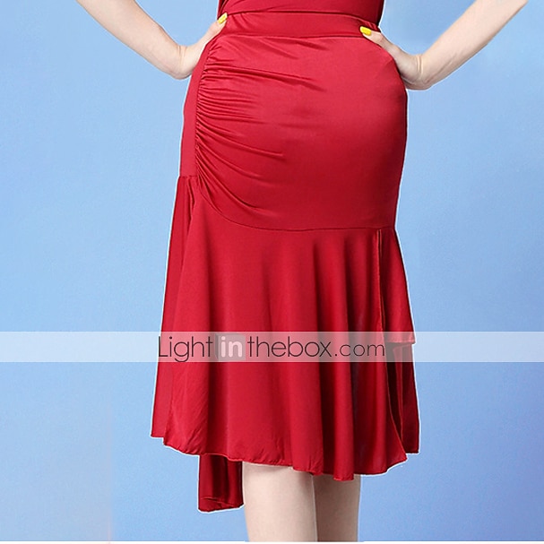 Danse latine Jupes Fendue Femme Entraînement Utilisation Taille moyenne Fibre de Lait de 2025 ? $28.99 –P2