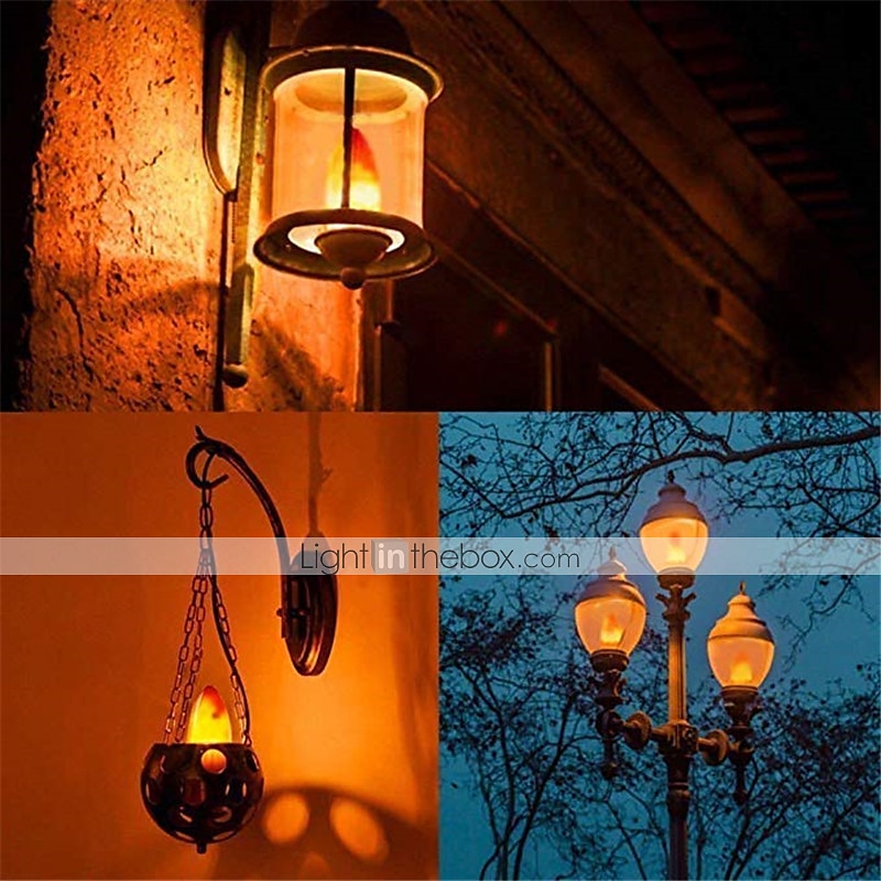 4db led tűz láng izzó e12 c35 3w meleg fehér led csillár izzók lángmentesen villódzó rendezvényekhez fesztivál karácsonyi ünnep dekoráció 3 mód 2025 - $37.99 –P4