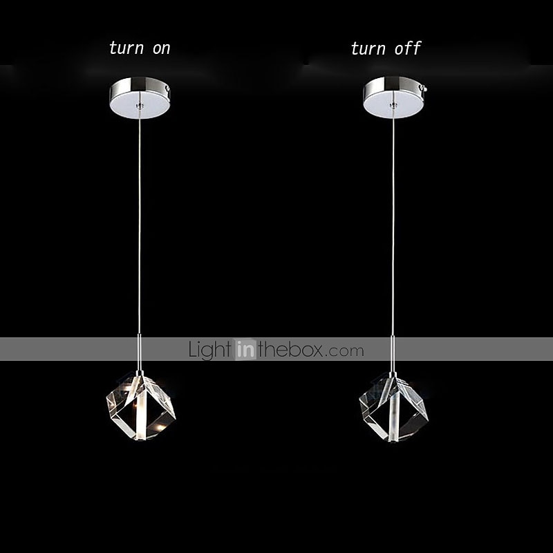 1-licht 9cm kristal mini hanglamp led metalen mini gegalvaniseerde eilandverlichting moderne eigentijdse stijl keuken eetkamer thuis bar licht 110-120v 220-240v 2025 - $93.99 –P10