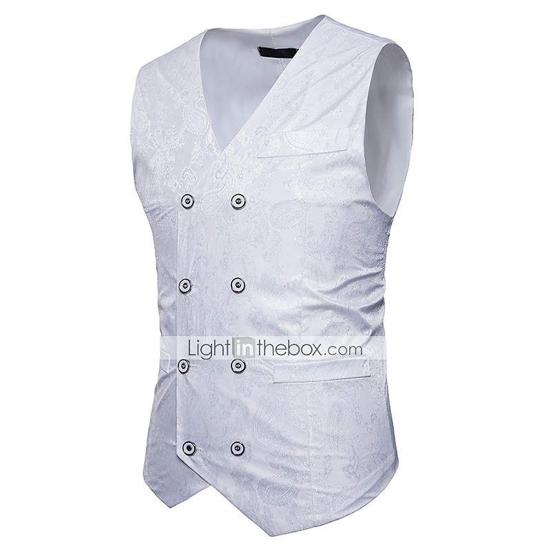 Vintage Gothic Royal Style Masquerade Vest Waistcoat Plague Doctor Jacquard Jacquard Men's Christmas Halloween Carnival Event / Party Carnival of Venice Adults' Vest 2025 - $37.99 –P17