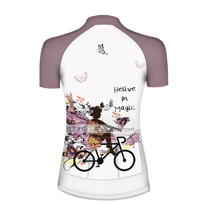 Pentru femei Jersey de ciclism cu pantaloni scurți Manșon scurt Ciclism montan Ciclism stradal Vară Primăvară Toamnă Albastru piscină Galben Roz Îmbujorat Fluture Cu model Floral Botanic Amuzant 2026 - $41.99 –P6