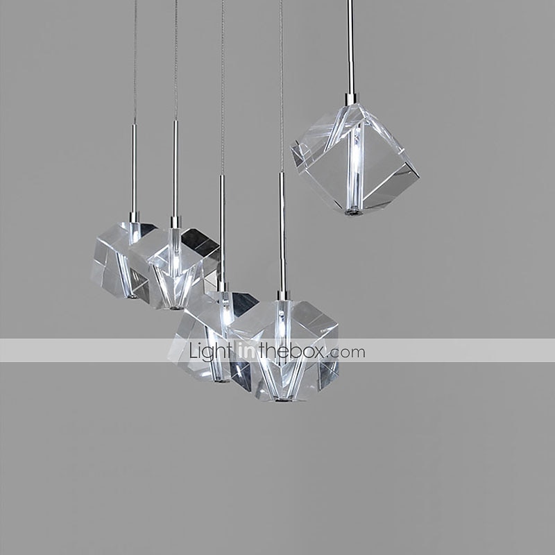 1-licht 9cm kristal mini hanglamp led metalen mini gegalvaniseerde eilandverlichting moderne eigentijdse stijl keuken eetkamer thuis bar licht 110-120v 220-240v 2025 - $93.99 –P9