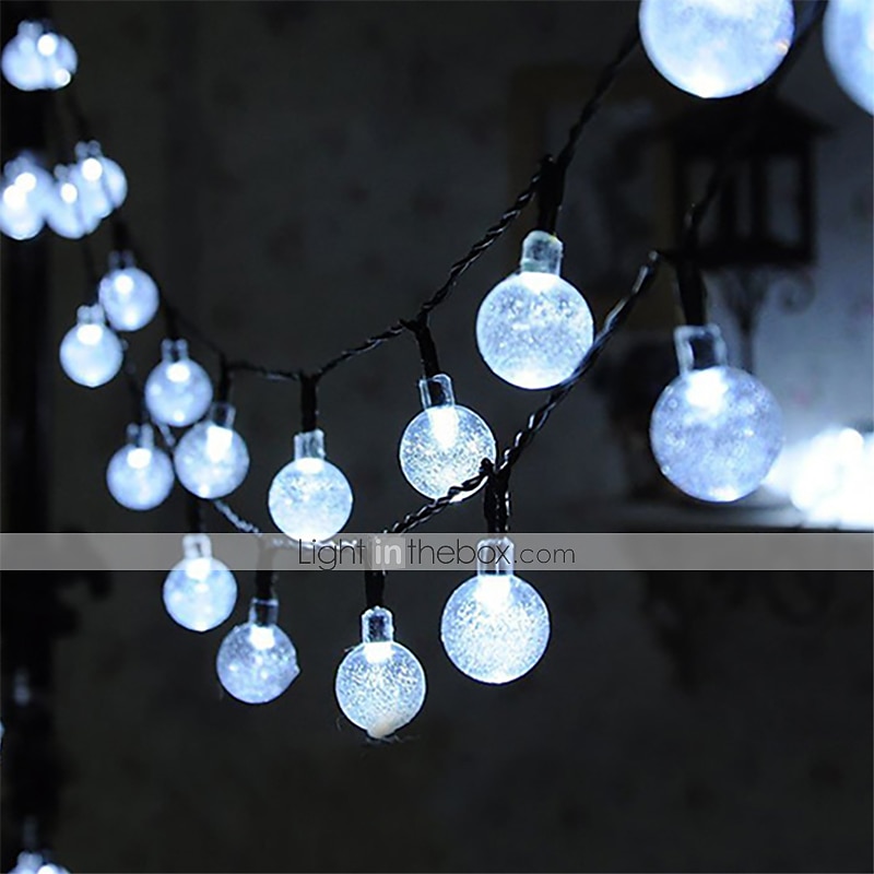 Elegant Wedding Party Reception Solar LED String Lights - 5-30M Crystal Globe, 8 Modes, Waterproof Solar Patio Lights for Garden, Yard, Porch Decor Warm White, Blue, White, RGB 2025 - $20.99 –P14