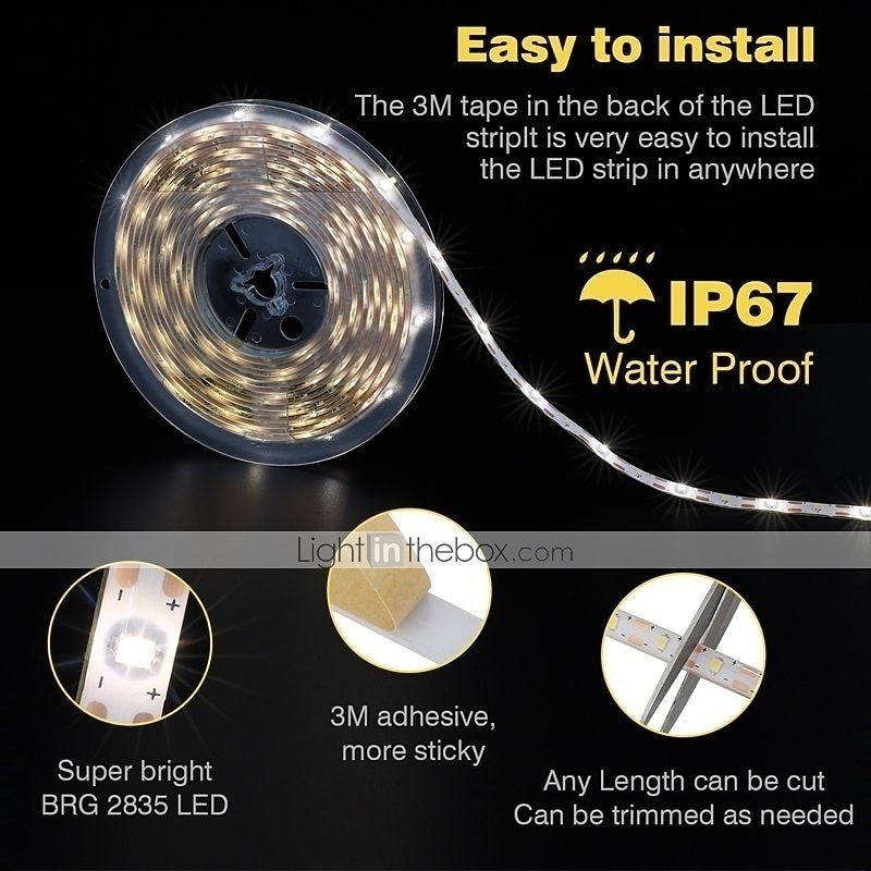 Outdoor Solar Led Strip Light Garden String Light 5M 16.4ft Waterproof Warm White RGB 2835SMD Christmas Terrace Balcony Stairs Pergola Decor 8mm 150 LEDs 2025 - $48.99 –P5