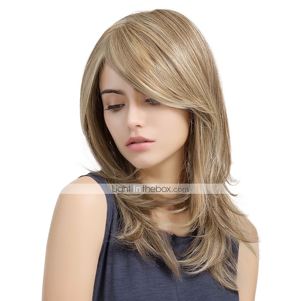 parrucche bionde per le donne parrucca sintetica parrucca ondulata bordeaux nero marrone capelli sintetici parte centrale delle donne resistente al calore 20 pollici per la festa quotidiana del 2025 a $12.99 –P3