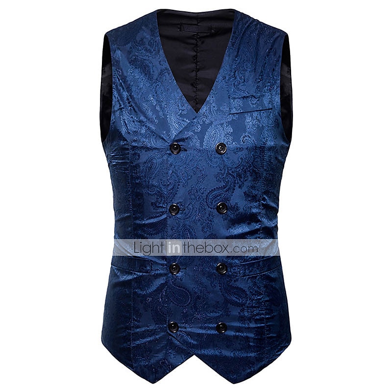 Vintage Gothic Royal Style Masquerade Vest Waistcoat Plague Doctor Jacquard Jacquard Men's Christmas Halloween Carnival Event / Party Carnival of Venice Adults' Vest 2025 - $37.99 –P7