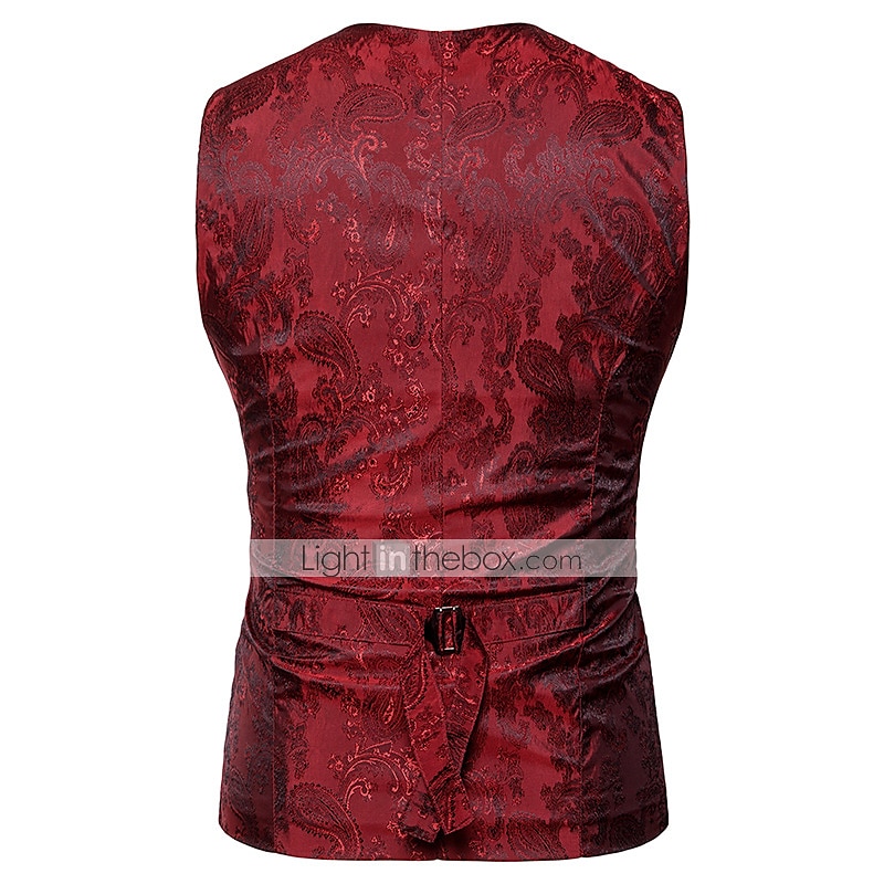 Vintage Gothic Royal Style Masquerade Vest Waistcoat Plague Doctor Jacquard Jacquard Men's Christmas Halloween Carnival Event / Party Carnival of Venice Adults' Vest 2025 - $37.99 –P6