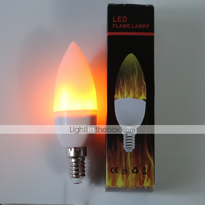 4db led tűz láng izzó e12 c35 3w meleg fehér led csillár izzók lángmentesen villódzó rendezvényekhez fesztivál karácsonyi ünnep dekoráció 3 mód 2025 - $37.99 –P3