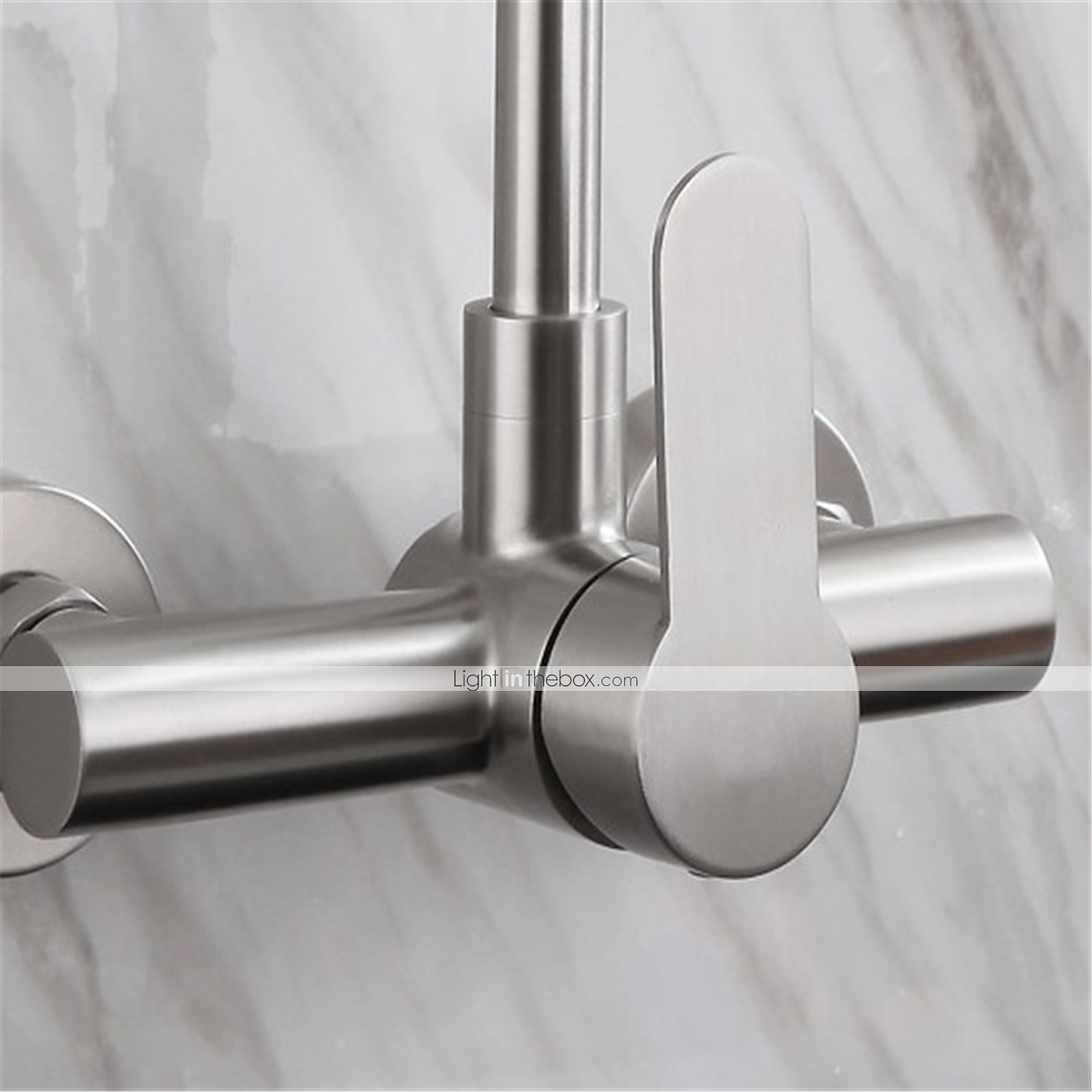 Kitchen Faucet,Stainless Steel Rotatable Wall Mounted Single Handle Two Holes Kitchen Taps with Hot and Cold Switch 2025 - $80.99 –P4