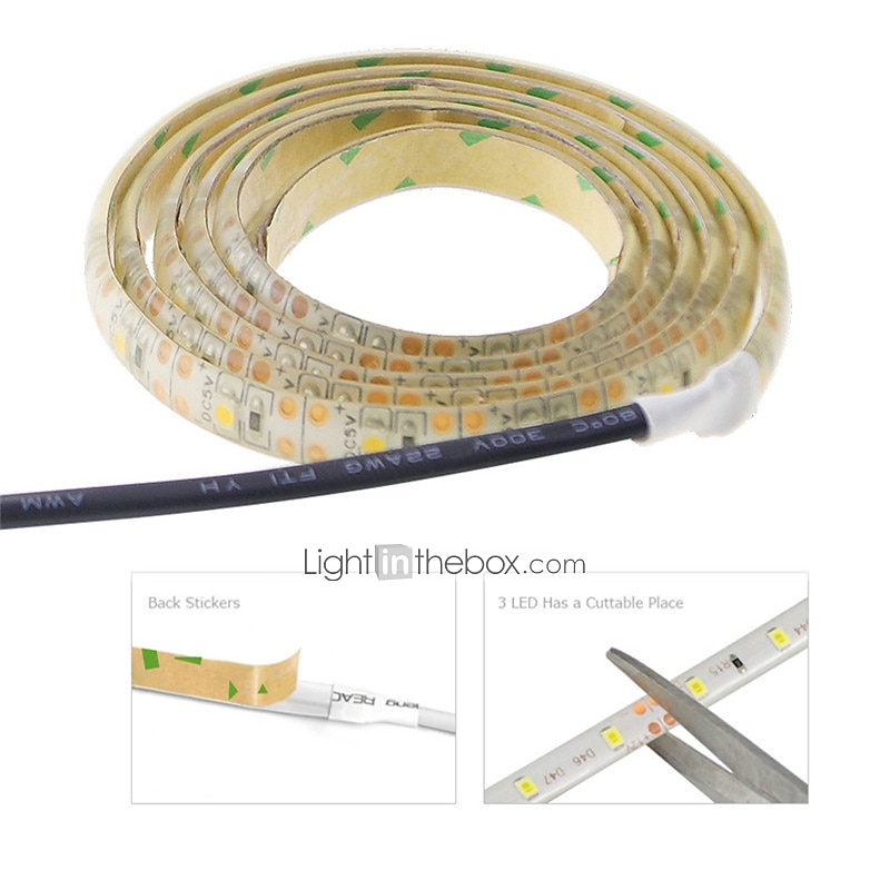 4pcs 2pcs 1pcs LED Strip Light 1m Indoor PIR Motion Sensor Detector DC5V Flexible Tape IP65 4AAA Battery Powe 2025 - $16.99 –P2