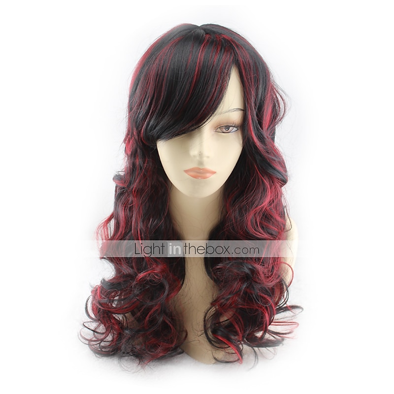 parrucche bionde per le donne parrucca sintetica onda del corpo ondulata con frangetta parrucca parte laterale delle donne capelli sintetici parrucche bionde biondo lungo nero / rosso biondo nero 22 del 2025 a $21.99 –P10