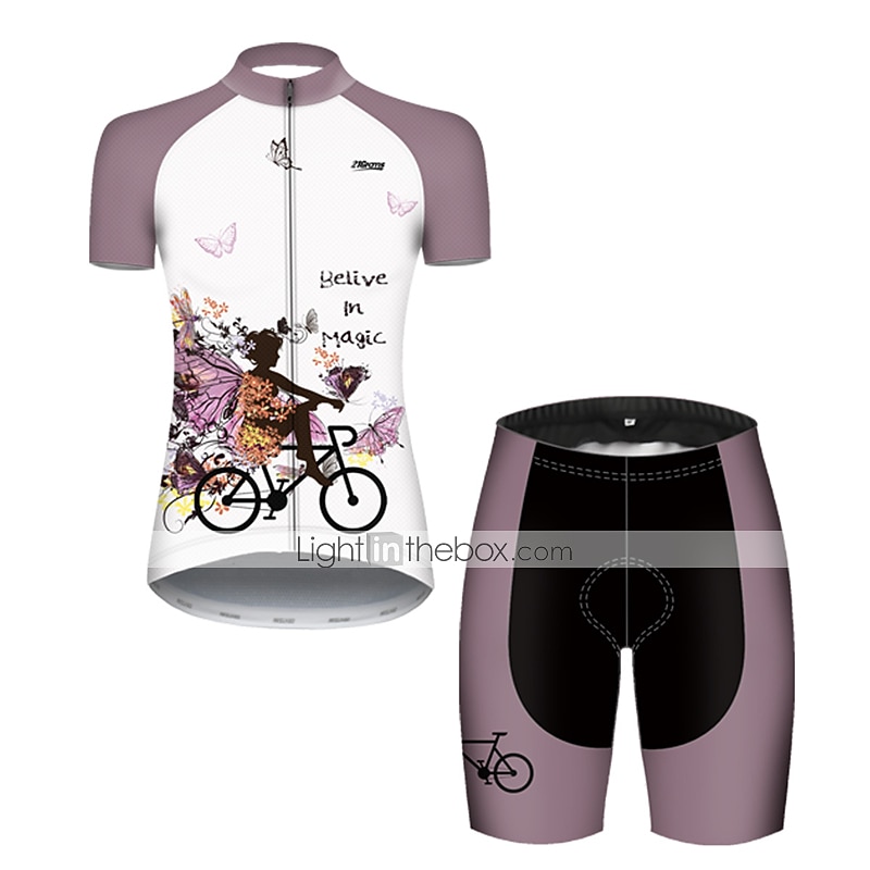 Pentru femei Jersey de ciclism cu pantaloni scurți Manșon scurt Ciclism montan Ciclism stradal Vară Primăvară Toamnă Albastru piscină Galben Roz Îmbujorat Fluture Cu model Floral Botanic Amuzant 2026 - $41.99 –P2