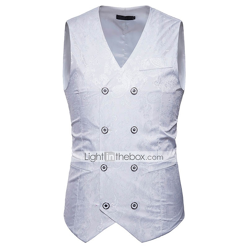 Vintage Gothic Royal Style Masquerade Vest Waistcoat Plague Doctor Jacquard Jacquard Men's Christmas Halloween Carnival Event / Party Carnival of Venice Adults' Vest 2025 - $37.99 –P16