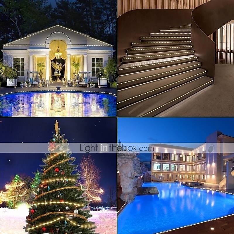 Bandă de lumină solară cu LED-uri pentru grădină 5m 16.4ft rezistent la apă alb cald rgb 2835smd terasa de Crăciun balcon scări pergola decor 8mm 150 led-uri 2025 - $48.99 –P3
