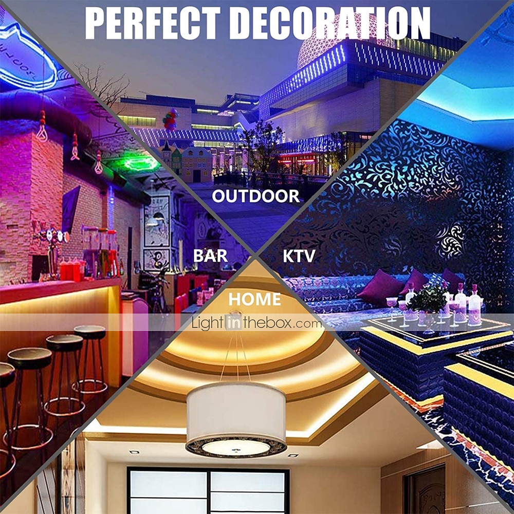 Смарт-светодиодная лента 20 м 65 футов, Wi-Fi, Bluetooth, синхронизация музыки, водонепроницаемый, RGB, smd 2835, 1080, светодиоды, работающие с Alexa Google, 12 В 2025 - $49.99 –P11