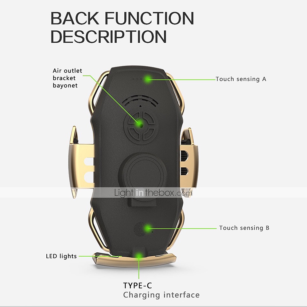 Smart Sensor Car Phone Holder Fast Charging Wireless Chargers Infrared Sensor Automati Clamping Fast Charging Phone Holder Mount Car Charger For iPhone Huawei Samsung 2025 - $36.99 –P7