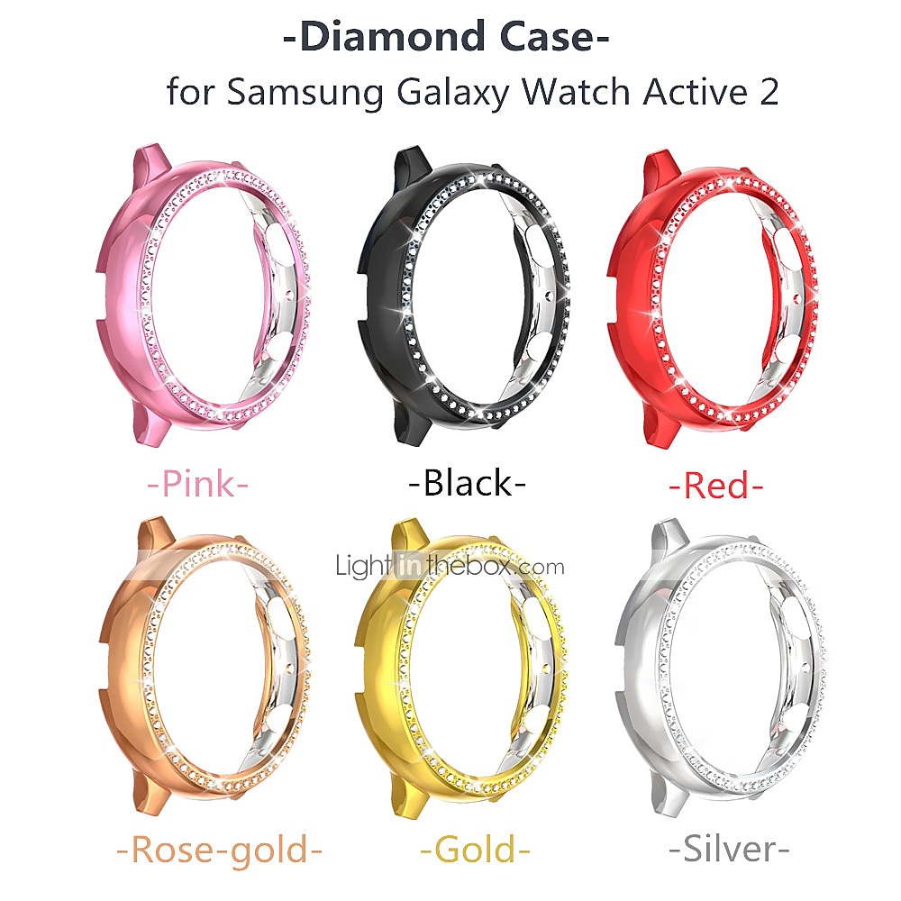 Diamond Case Watch Case Compatible with Samsung Galaxy Watch Active 2 40mm / Watch Active 2 44mm Shockproof Plastic / Hard PC Watch Cover 2025 - $9.99 –P7